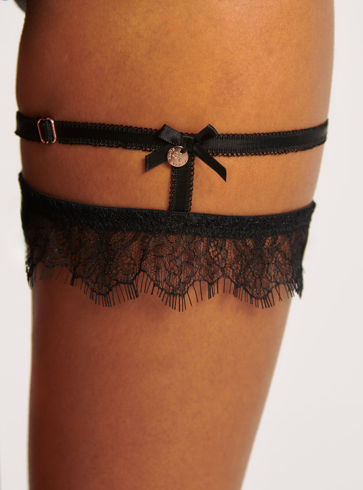 Bouxtique eyelash lace garter set | Black | Boux Avenue USA