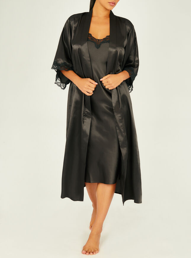 Amelia satin midi robe