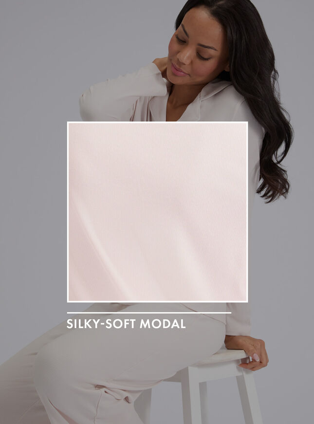 Ribbed modal pyjama trousers