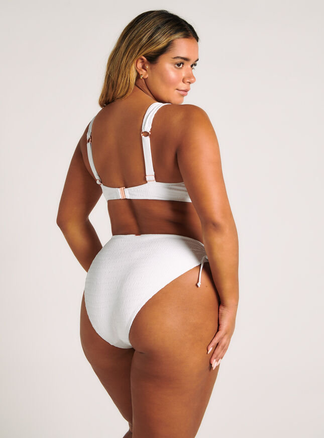 Amalfi crinkle high waist bikini briefs