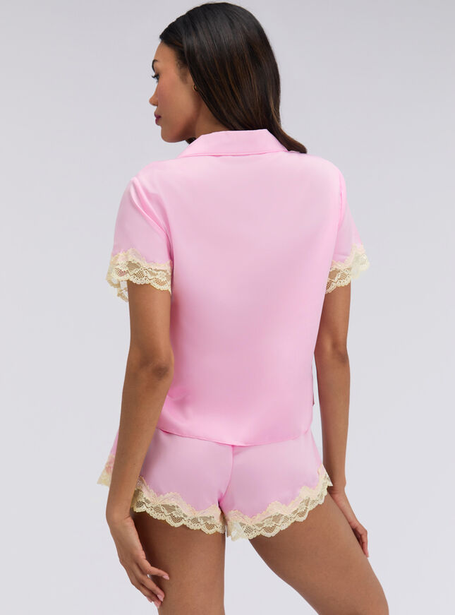 Amelia matte satin short pyjama set