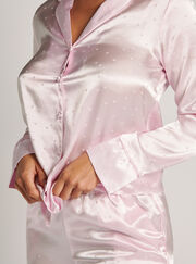 Star satin revere shirt