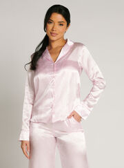 Star satin revere shirt