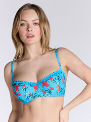 Paradiso floral balconette bikini top