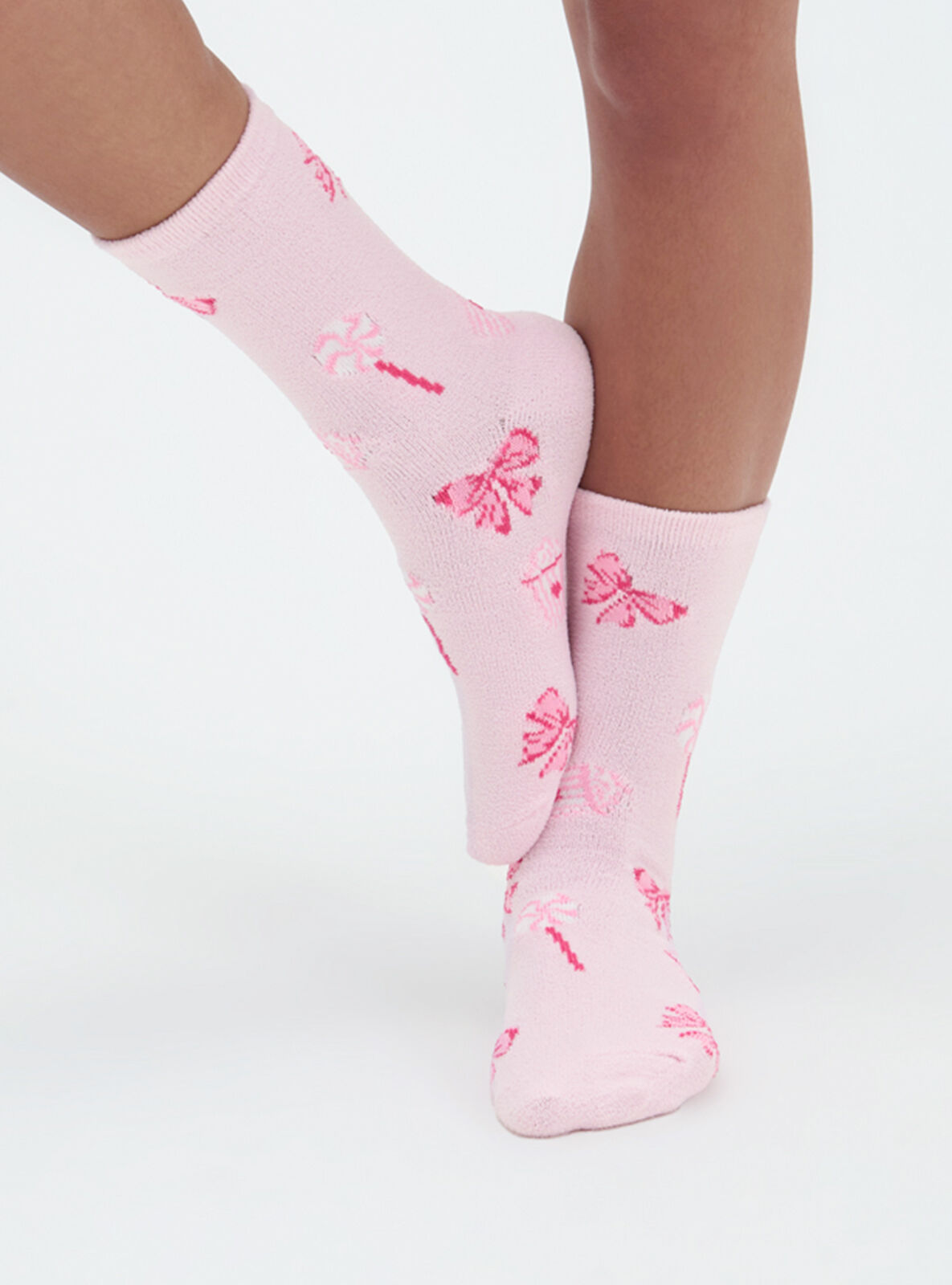 Popcorn club cosy socks | Pink Mix | Boux Avenue USA