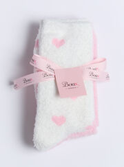 2 pack heart fluffy ankle socks