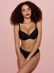 Padded microfibre plunge t-shirt bra