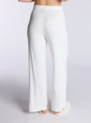 Ribbed modal wide leg pyjama trousers