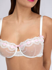 Calla embroidered balconette bra