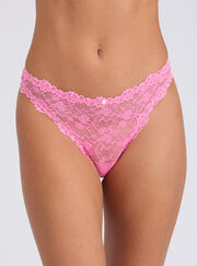 Brooke lace high leg thong