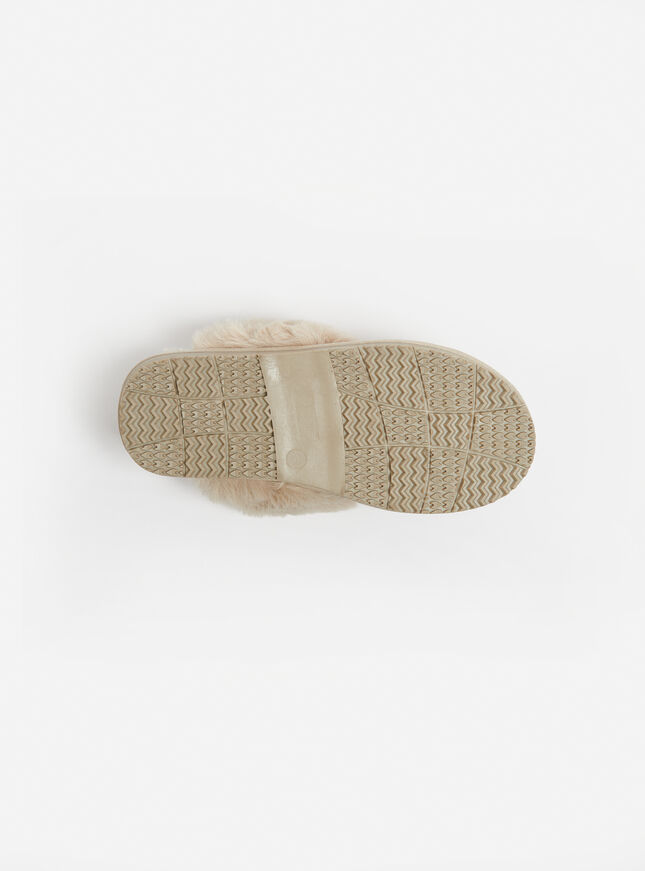 Suedette mule slippers
