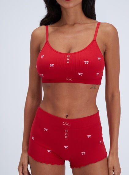 Bow embroidery seamless set