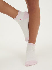 2 pack heart textured trainer socks