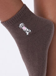 2 pack Dalmatian knitted trainer socks