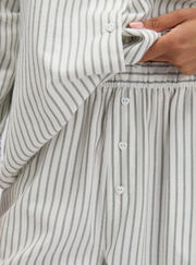 Striped cotton long pyjama set