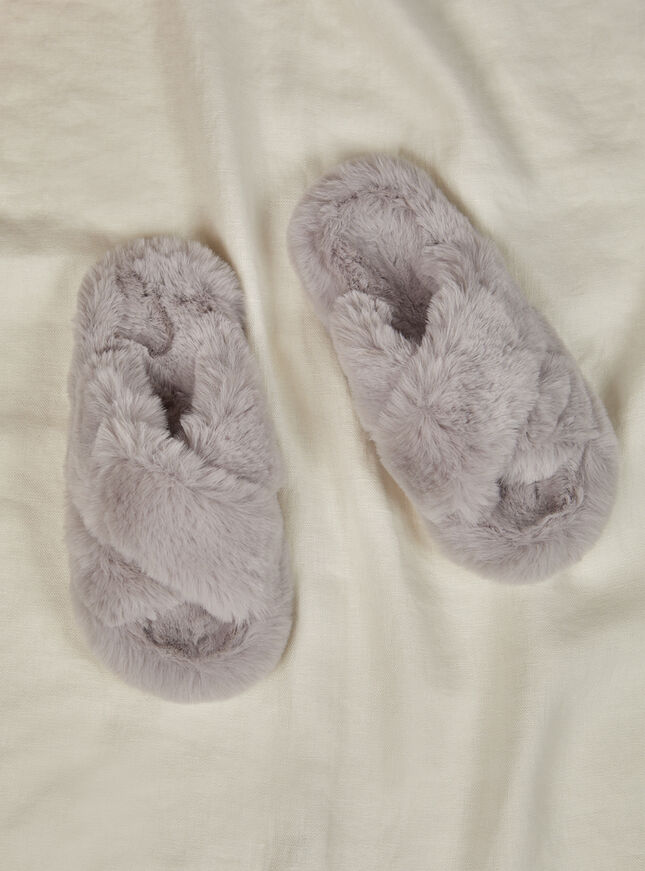 Ridge sole cross band slider slippers