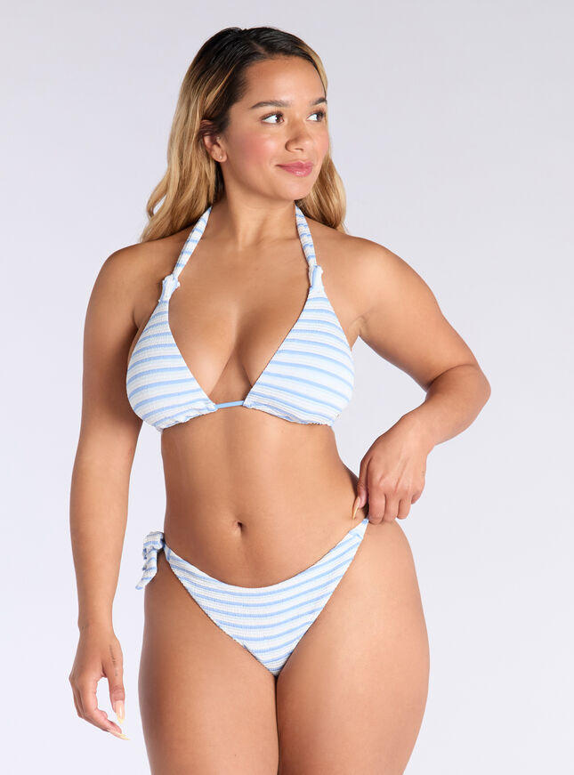 Maxima stripe triangle bikini top
