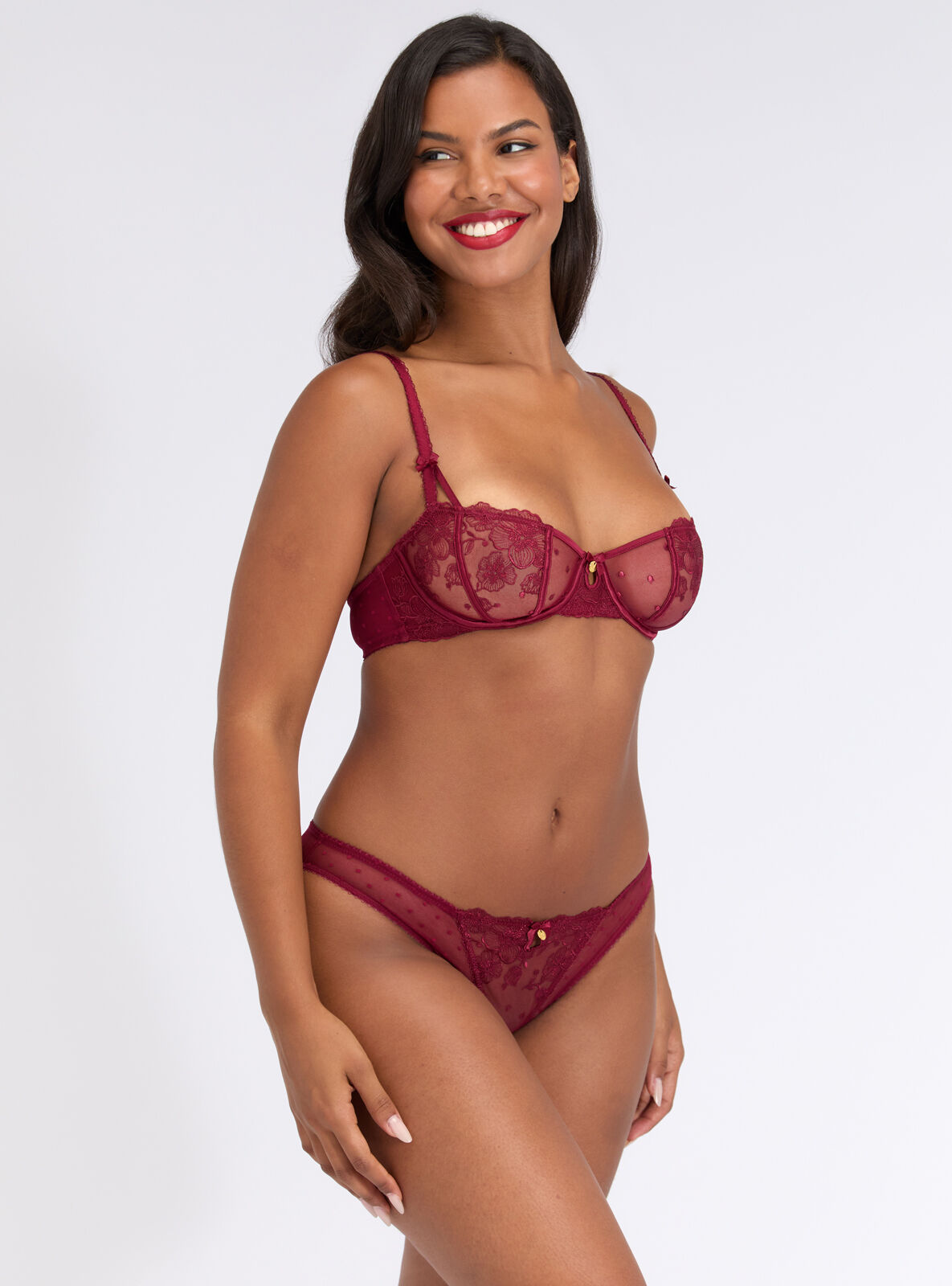 Amelie embroidered balconette bra | Boux Avenue USA