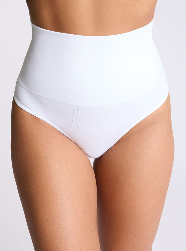 Smoothing soft-stretch high waisted thong