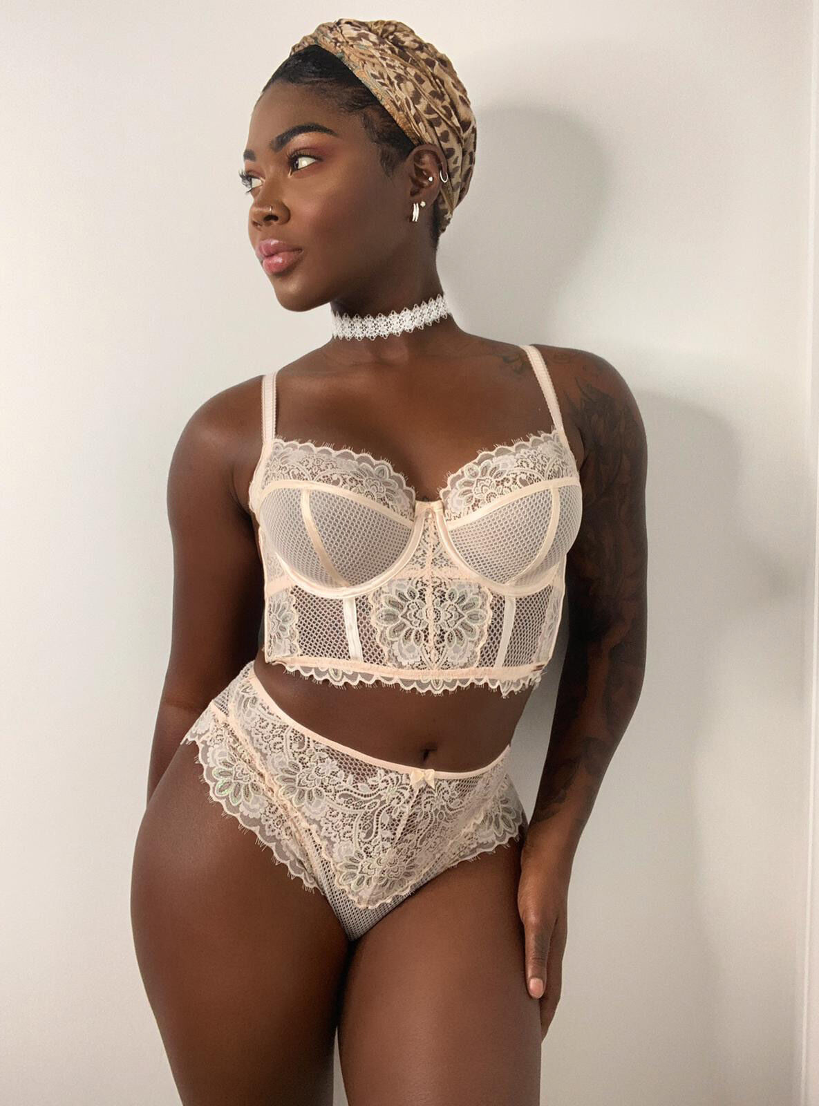 high waisted lace briefs