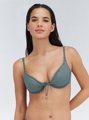 Ibiza sparkle plunge bikini top