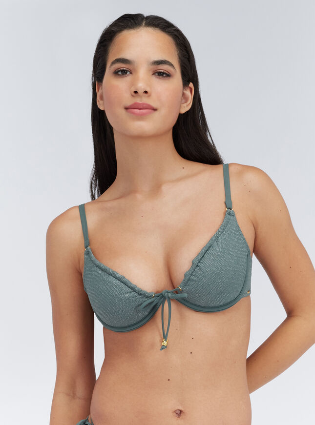 Ibiza sparkle plunge bikini top