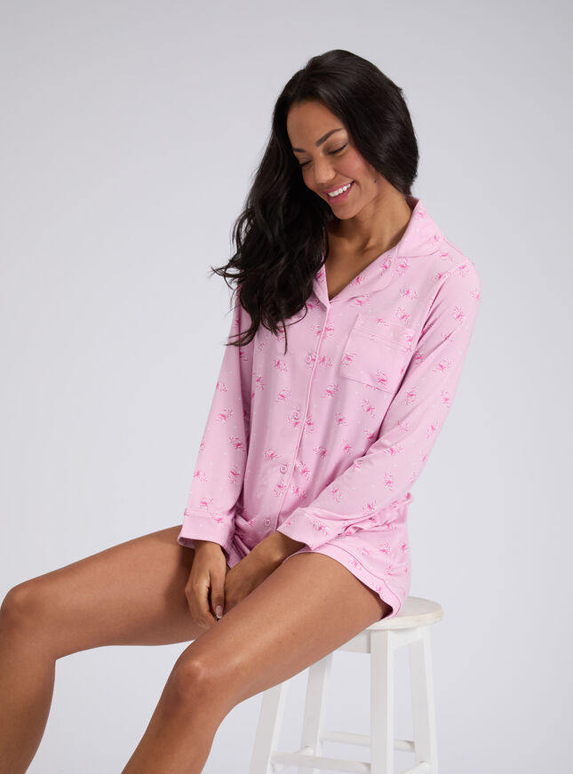 Candy cane modal short pyjama set