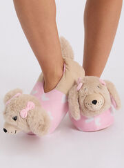 Sausage dog plush novelty slippers