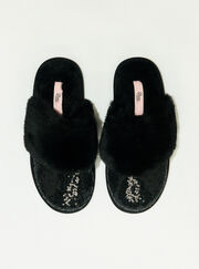 Sequin mule slippers