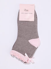 2 pack striped & polka dots midi socks