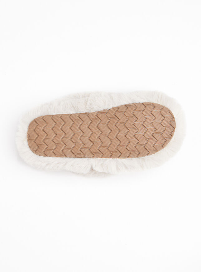 Ridge sole cross band slider slippers