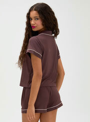 Piping modal short pyjama set