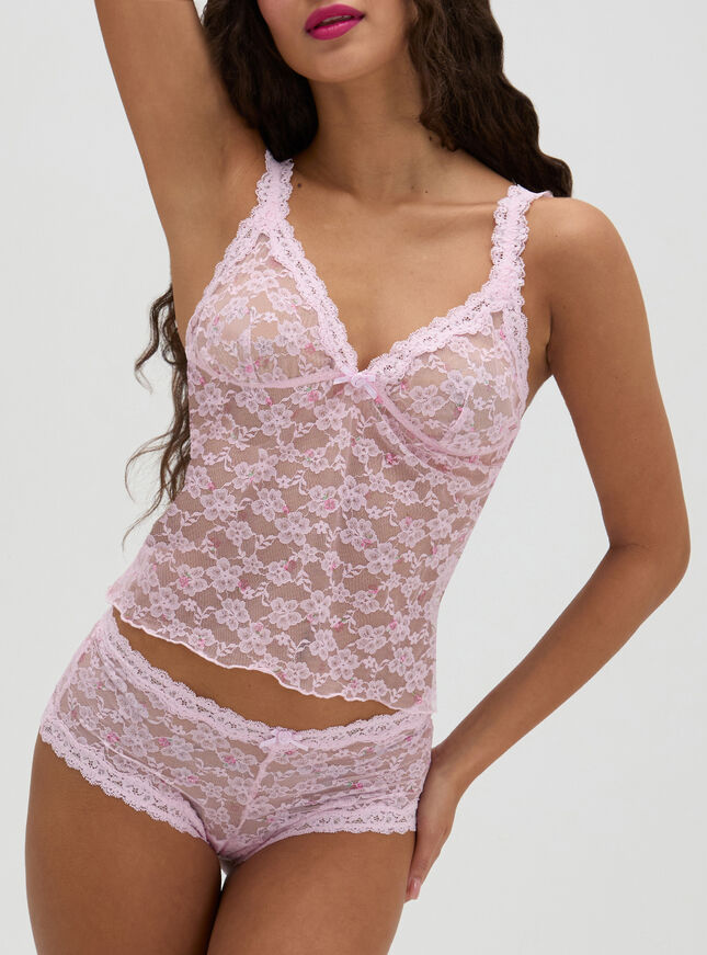 Floral lace short pyjama set
