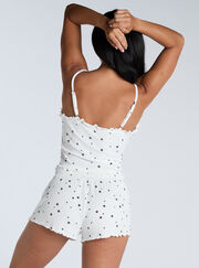 Star ribbed cami short pyjama set