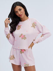 Gingerbread velour short pyjama set
