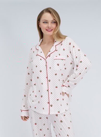 Polka rose modal pyjama set