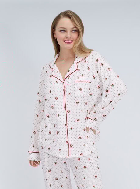 Polka rose modal pyjama set