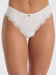 Mimi bow high leg scrunch thong
