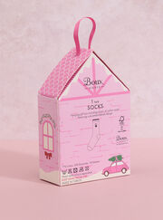 Candy cane sock gift box