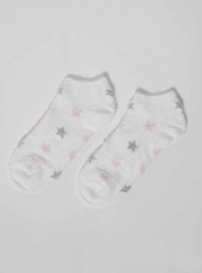 2 pack star cosy trainer socks