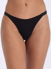 Amiee ribbed high leg thong