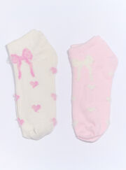 2 pack bow trainer socks