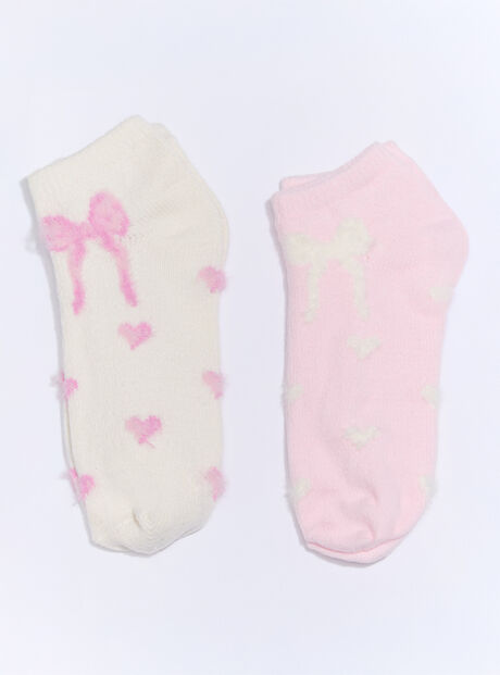 2 pack bow trainer socks