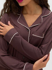 Piping modal long pyjama set