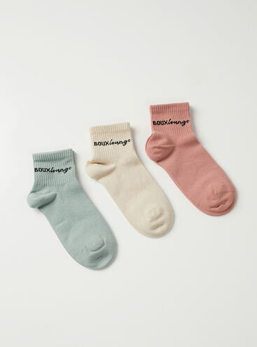 3 Pack Boux Lounge mid-ankle socks