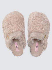 Teddy fleece clog mule slippers