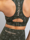 Boux Sport camo jacquard padded crop top
