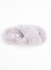 Ridge sole cross band slider slippers