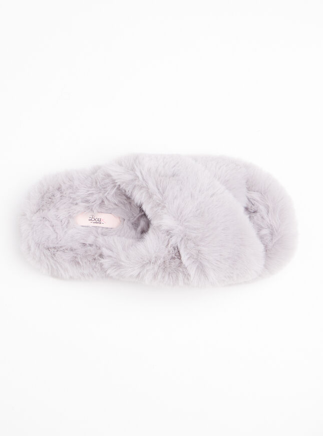 Ridge sole cross band slider slippers