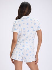 Love cloud fleece pyjama shorties in a bag